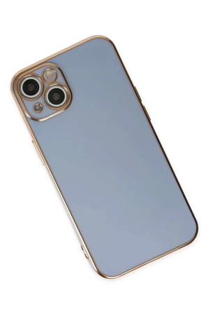 iPhone 14 Kılıf Volet Silikon - Mavi