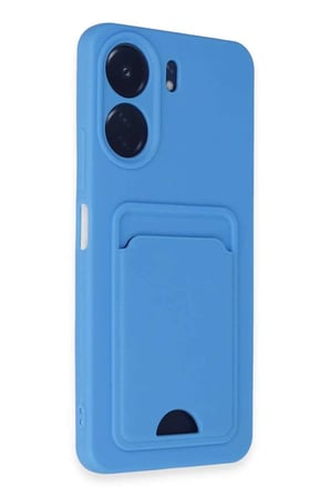 Redmi 13C Kılıf Kelvin Kartvizitli Silikon - Mavi