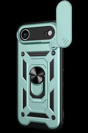 iPhone 17 Air Pars Lens Yüzüklü Silikon - Yeşil
