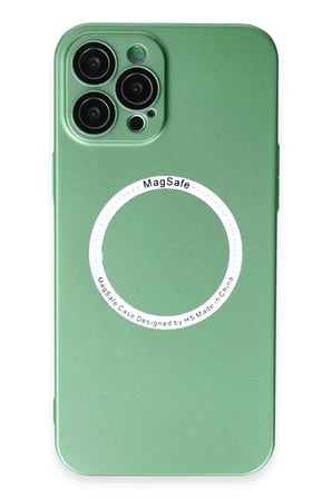 iPhone 12 Pro Kılıf Jack Magneticsafe Lens Silikon - Yeşil