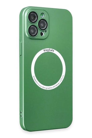 iPhone 12 Pro Kılıf Jack Magneticsafe Lens Silikon - Yeşil