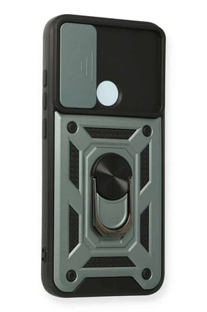 Redmi Note 8 Kılıf Pars Lens Yüzüklü Silikon - Yeşil