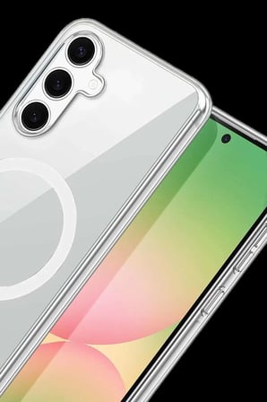 Galaxy S24 FE Combo Sert Şeffaf Magsafe Kapak - Şeffaf