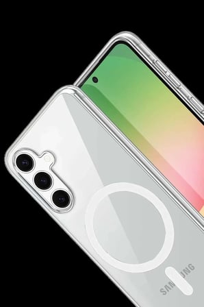 Galaxy S24 FE Combo Sert Şeffaf Magsafe Kapak - Şeffaf