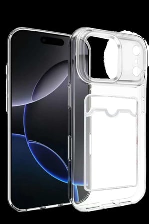 iPhone 17 Pro Max Kart Şeffaf Silikon - Şeffaf