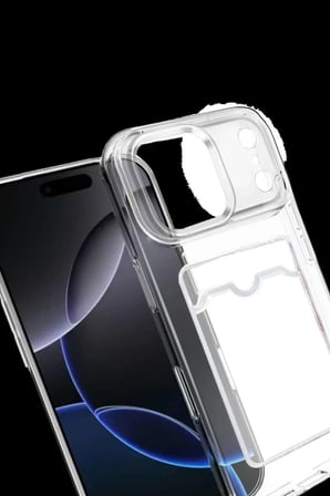 iPhone 17 Pro Max Kart Şeffaf Silikon - Şeffaf