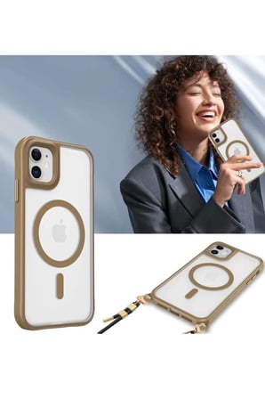 iPhone 11 Kılıf Enka Magsafe Silikon Kılıf - Şeffaf