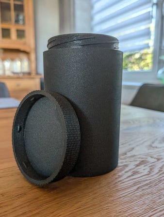 3D Baskı Vidalı Kapaklı Saklama Kavanozu Tırtıklı Kapaklı Dekoratif Mutfak Kuru Gıda Kabı 10x16 cm ~