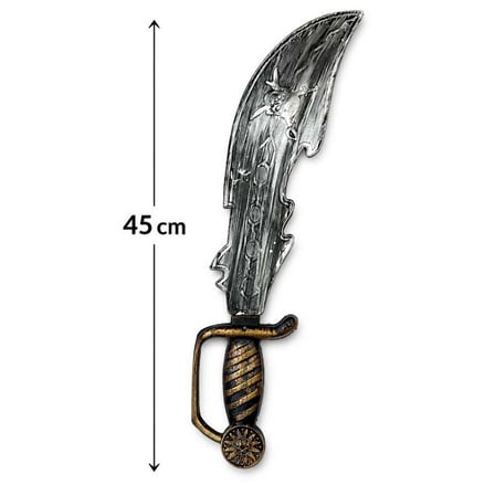 Eskitme Detaylı Plastik Korsan Kılıcı 45 cm