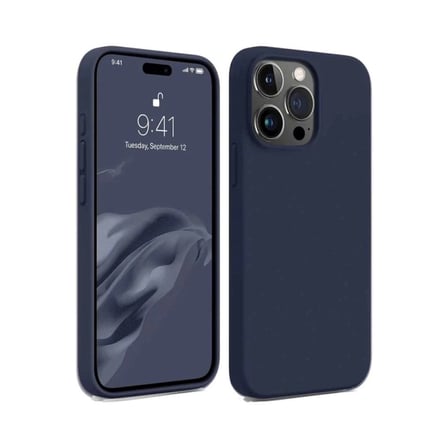 iPhone 15 Pro Kılıf First Silikon - Lacivert