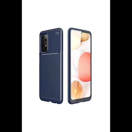Galaxy A72 Kılıf Auto Focus Karbon Kapak - Lacivert