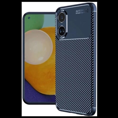 A60 Kılıf Auto Focus Karbon Kapak - Lacivert