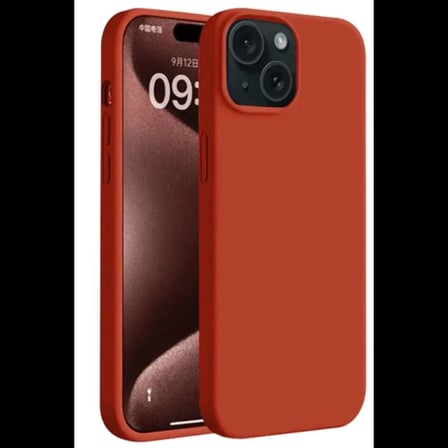 iPhone 15 Plus Kılıf First Silikon - Kırmızı