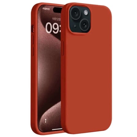 iPhone 15 Plus Kılıf First Silikon - Kırmızı