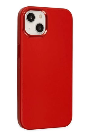 iPhone 14 Plus Kılıf Asya Deri Silikon - Kırmızı