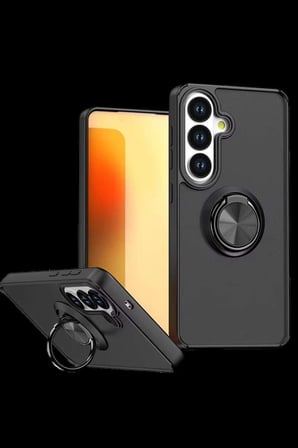 Galaxy S26 Plus Montreal Yüzüklü Silikon Kapak - Siyah