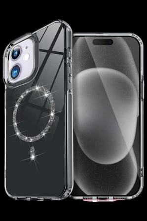 iPhone 12 Live Diamond Magsafe Kapak - Siyah