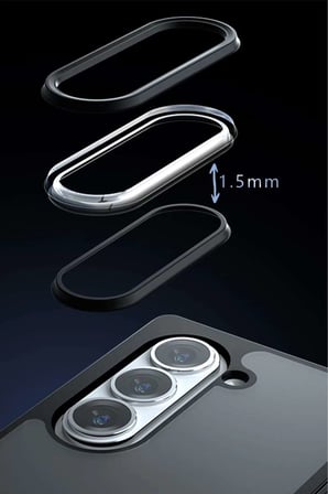 Galaxy Z Fold 5 Kılıf Blur Fold Kapak - Siyah