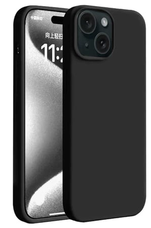 iPhone 15 Kılıf First Silikon - Siyah