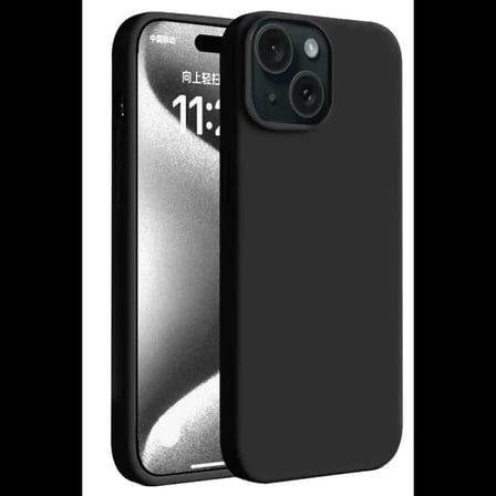 iPhone 15 Kılıf First Silikon - Siyah