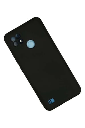 Realme C21 Kılıf Nano içi Kadife Silikon - Siyah