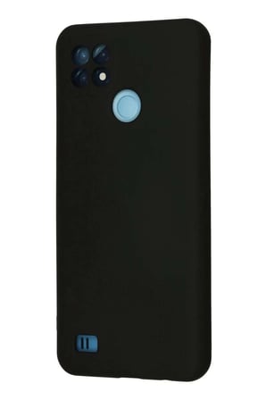 Realme C21 Kılıf Nano içi Kadife Silikon - Siyah
