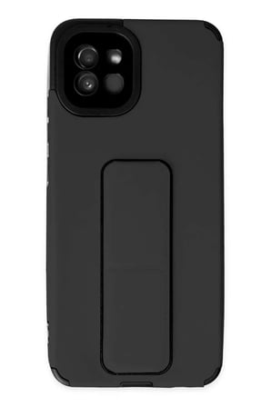 Galaxy A03 Kılıf Mega Standlı Silikon - Siyah