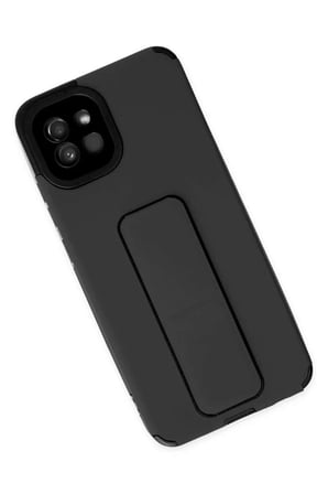 Galaxy A03 Kılıf Mega Standlı Silikon - Siyah