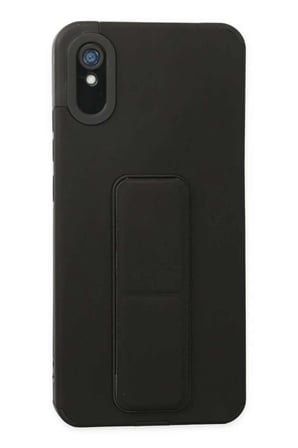Redmi 9A Kılıf Mega Standlı Silikon - Siyah
