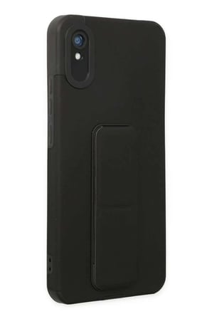 Redmi 9A Kılıf Mega Standlı Silikon - Siyah