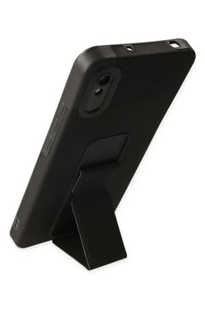 Redmi 9A Kılıf Mega Standlı Silikon - Siyah