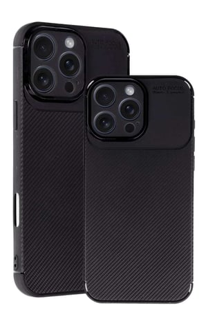 İphone 16 Pro Max Kılıf Auto Focus Karbon Kapak - Siyah