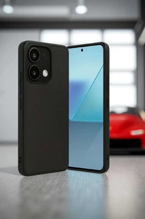 Redmi Note 13 4G Kılıf Aras Deri Kapak - Siyah