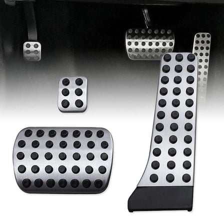 Mercedes W204-W207-W211-W212-W215-W220-E250 Uyumlu Geçme Otomatik Pedal Seti 3 Parça Siyah Krom