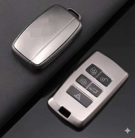Land Rover Range Rover 2018 Sonrası Uyumlu Smart 3 Buton Silikon Oto Anahtar Kumanda Kabı Kılıf Gri