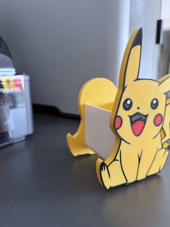 3D Baskı Sevimli Elektrik Fare Figürlü Kalemlik - Sarı Masaüstü Organizer