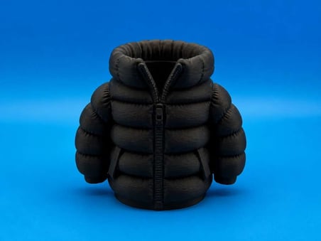3D Baskı Şişme Mont Kalemlik - Masaüstü Organizer-Siyah