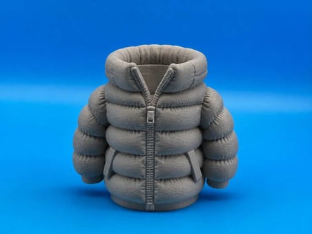 3D Baskı Şişme Mont Kalemlik - Masaüstü Organizer-Gri