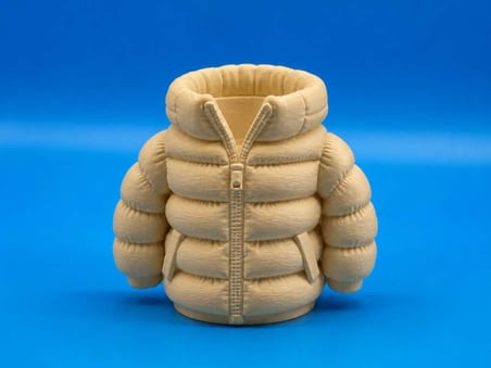 3D Baskı Şişme Mont Kalemlik - Masaüstü Organizer-Bej