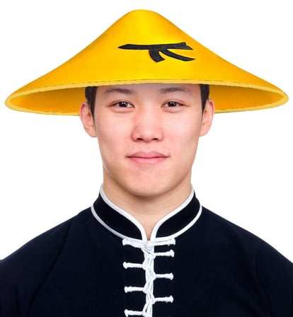 Uzak Doğu Asyalı Çin Japon Şapkası Sarı Renk