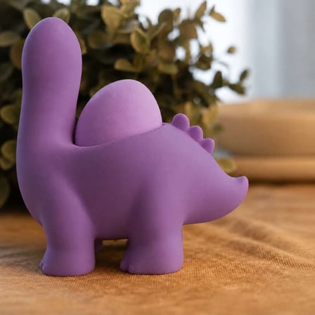 3D Baskı Dinozor Yumurtalık - Sevimli Eggosaurus Yumurta Tutucu-Mor