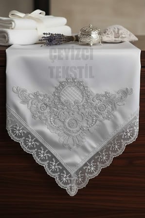 Fransız Dantelli, Çeyizlik Bohça Kahverengi