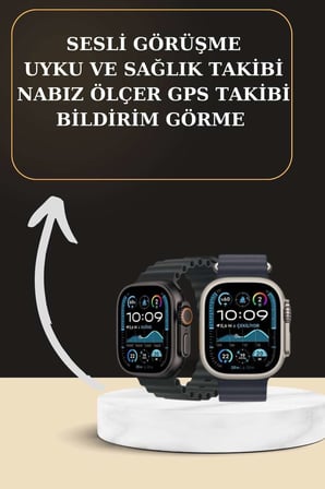 Akıllı Saat Sesli Görüşme Titreşimli GPS Bağlantısı Müzik Dinleme Sosyal Medya Bildirimleri Yeni Nes