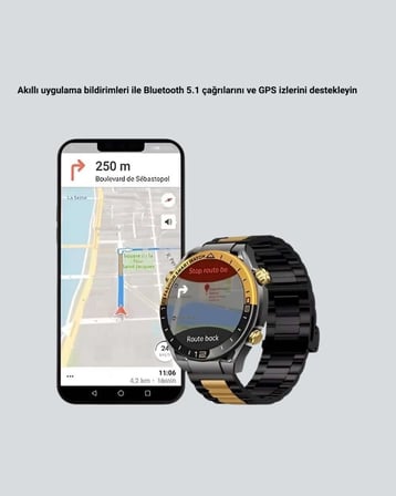 3 Bileklikli Amoled Akıllı Saat Bluetooth Çağrı ve Sağlık Takipli Yeni Nesil
