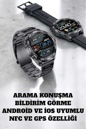 Akıllı Saat Arama Cevaplayan Titreşim Özelliğiyle Bildirim Görebilen