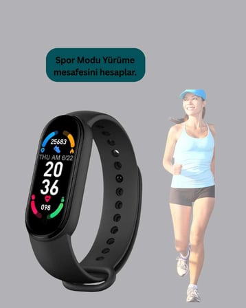 Titreşimli Bildirimli Akıllı Saat – Uyku Analizi ve Spor Modlarıyla