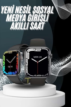 Yeni Model Akıllı Saat Dokunmatik Ekran Unisex Amoled Ekran 44 mm