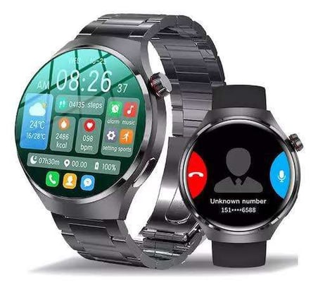 Akıllı Saat Metal Kordonlu GPS ve NFC Uyumlu Arama Cevaplayan