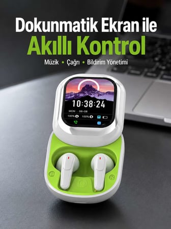 Dokunmatik Ekranlı Aktif Gürültü Azaltma Özellikli Kablosuz Kulaklık V5.4