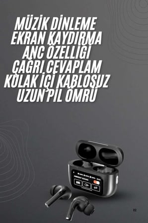 Yeni Nesil Pro Ekranlı Bluetooth Kulaklık 5.0 Bluetooth